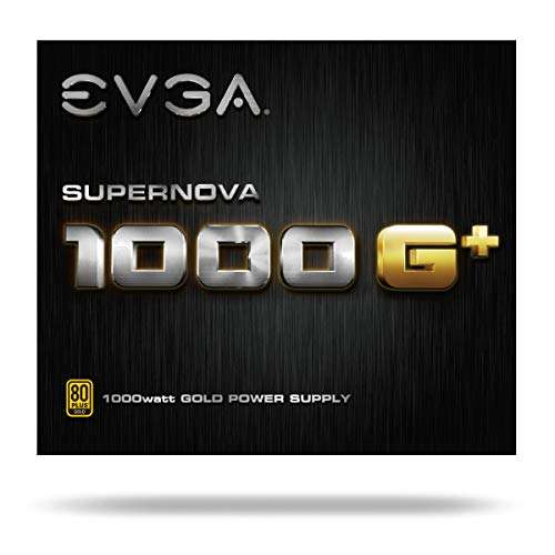 EVGA SuperNOVA 1000 G+, 80 Plus Gold 1000W, Totalmente Modular, FDB Ventilador, Incluye Power ON Self Tester, 120-GP-1000-X2