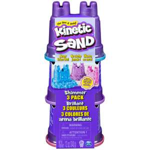 Arena Mágica Kinetic 3 Packs con purpurina de colores para Mezclar, Moldear y Crear