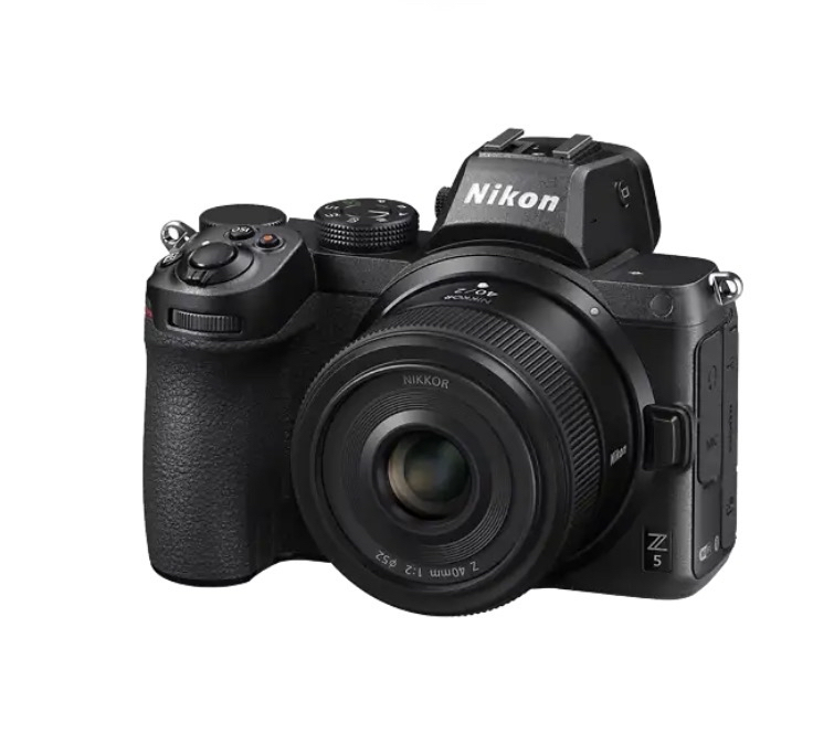Cámara EVIL - Nikon Z5 + Objetivo 40mm, 24.3 megapixel, Pantalla de 8 cm Táctil Abatible, Sensor CMOS Full Frame
