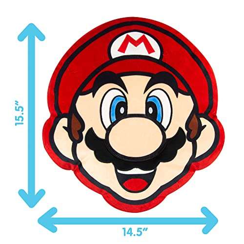 Bizak Peluche Mochi Mochi de Super Mario de Nintendo. Mide 38 cm con una textura muy esponjosa y suave