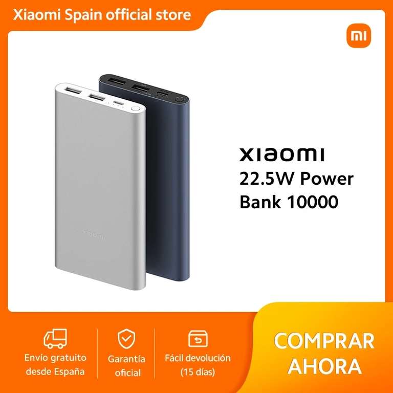 Batería externa Xiaomi 10000mAh. Tienda oficial Xiaomi. (9'79€ con monedas)