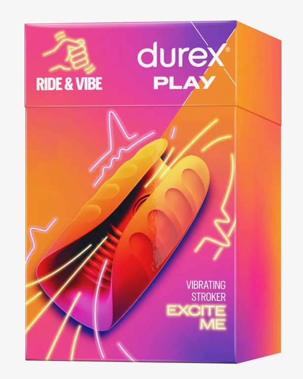 Durex - Masturbador de Pene, Vibrante y Suave, RIDE & VIBE