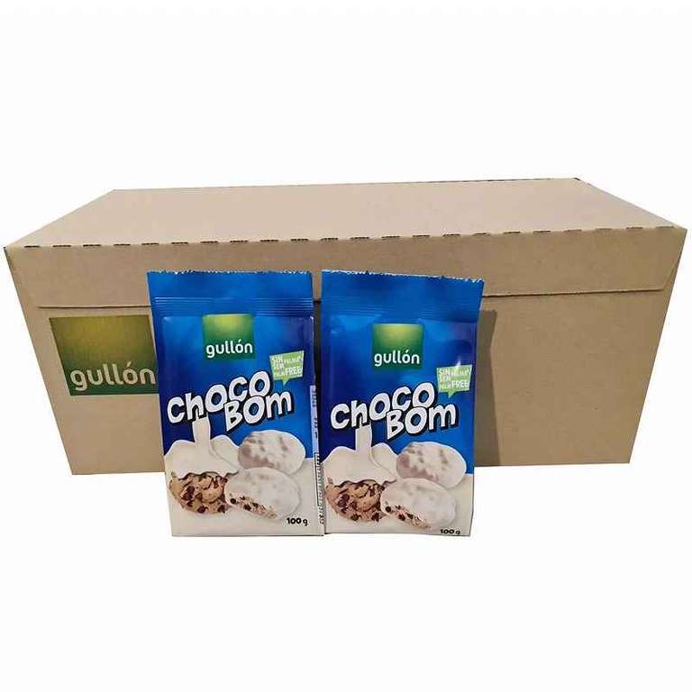 Gullon galletas Choco Bom blanco - Caja con 12 unidades de 100 gr cada una