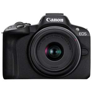 Cámara Evil Canon EOS R50 negra + Objetivo RFS 18-45 mm F4.5-6.3 IS STM