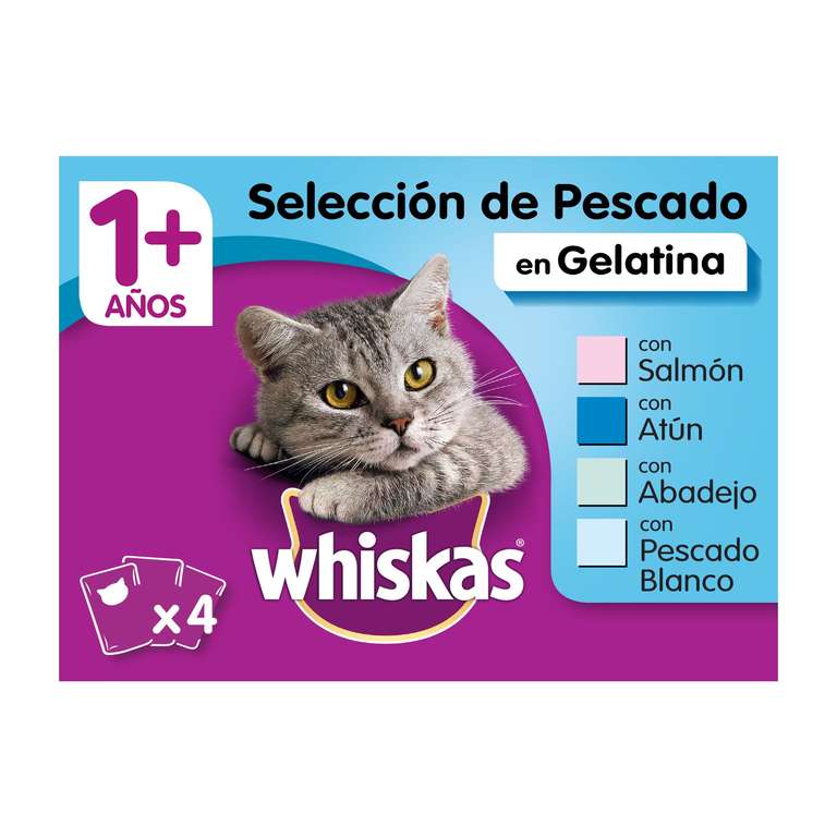 Comida de gatos Whiskas Multipack (Pack de 13 x 4 bolsitas x 100g)
