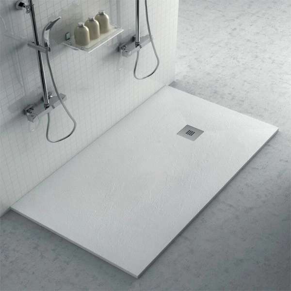 Plato de ducha de resina blanco 70 cm x 120 cm (más medidas a elegir)