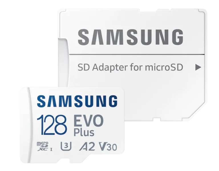 Tarjeta MicroSD Samsung EVO Plus 128GB con Adaptador // 64GB a 3,57€ // 256GB 16,77€