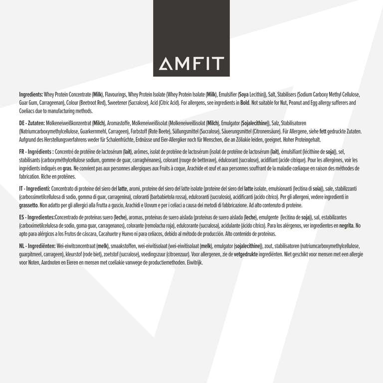 Marca Amazon - AMFIT TOTAL Proteína de suero - 2.27Kg