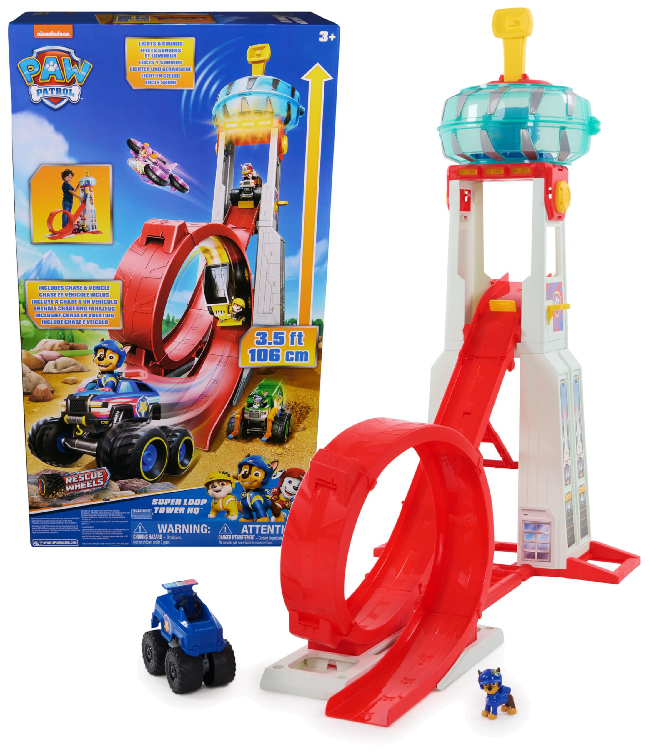 Patrulla Canina Super Loop con Chase y Vehículo Rescue Wheels