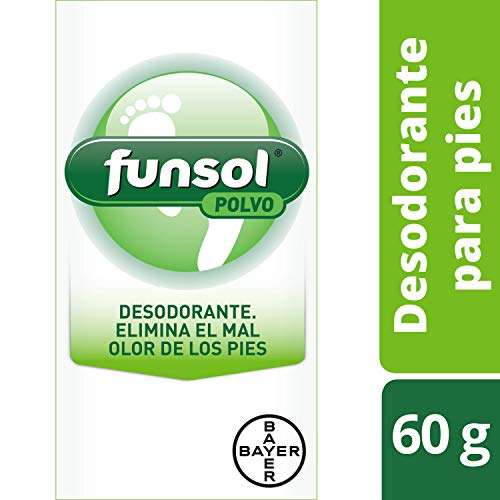 Desodorante Pies Funsol Polvo 60g - Reduce Sudor Excesivo, Elimina Mal Olor - Todo Tipo Calzado - Zapatos, Deportivas, Calcetines