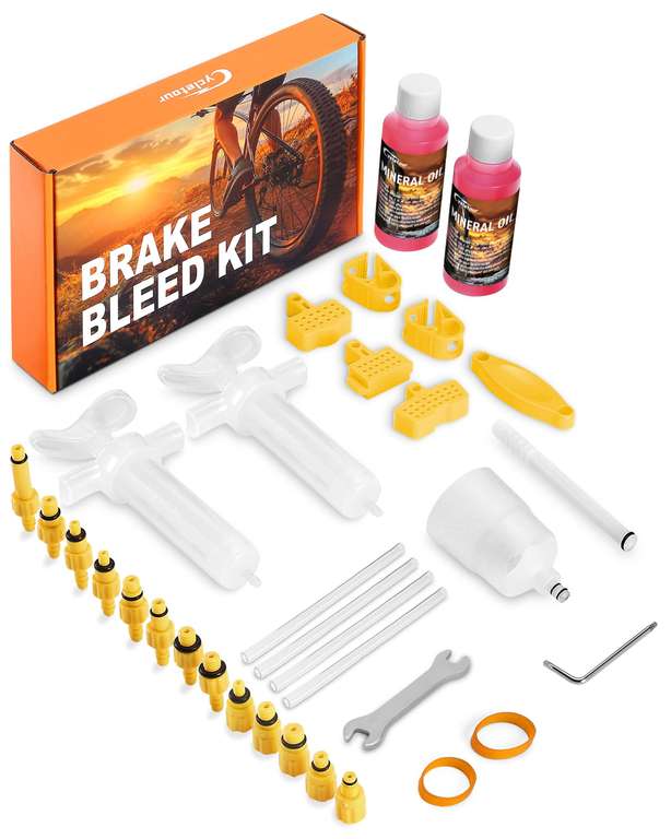 Kit Purgado Frenos para Shimano,TEKTRO,TRP Gama de Frenos de Disco Hidráulicos.Kit de Purgado de Frenos Incluye de Liquido Frenos.