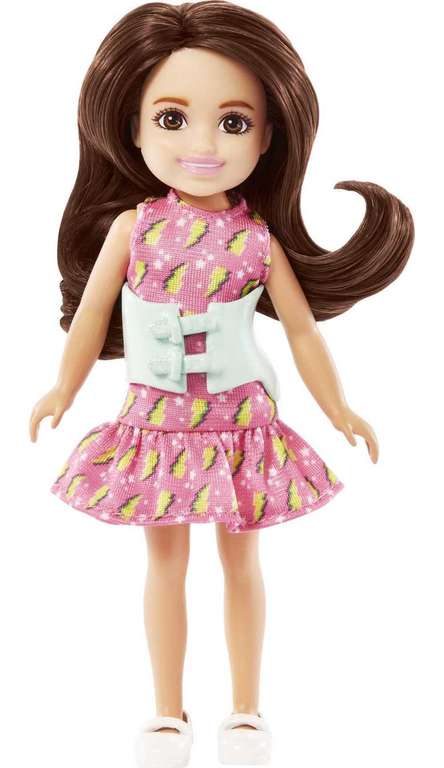 Barbie Juguetes, Muñeca Chelsea, Muñeca pequeña de 6 pulgadas con soporte para la curvatura de la columna vertebral de la escoliosis