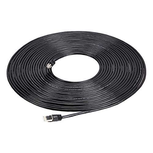 Amazon Basics - Cable para internet Ethernet Gigabit de banda ancha RJ45 Cat 7, color negro, 15,2 m