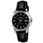 Reloj analógico para mujer Casio LTP-V004L-1A con calendario y correa de cuero