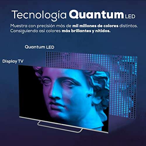 TD Systems 50" QLED Smart TV Hey Google Official Assistant, 4K HDR10 - Televisores 50 Pulgadas, Control por Voz, K50DLX14GLQ