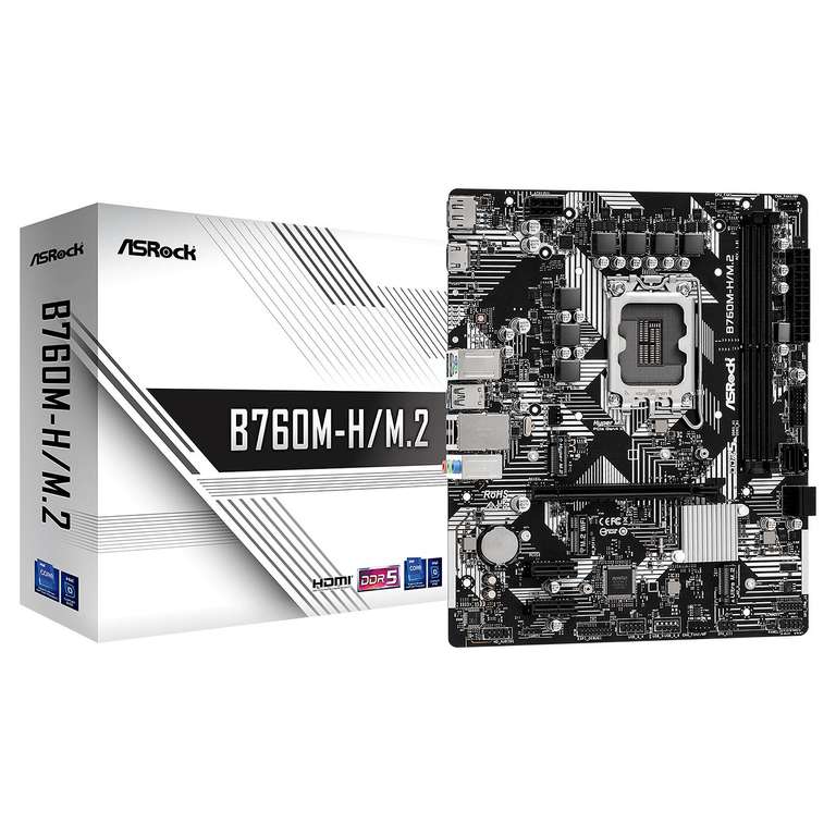ASRock B760M-HDV/M.2 1700 Intel B760 Express - 2x DDR5 - M.2 PCIe 4.0 - USB 3.0 - PCI-Express 4.0 16x