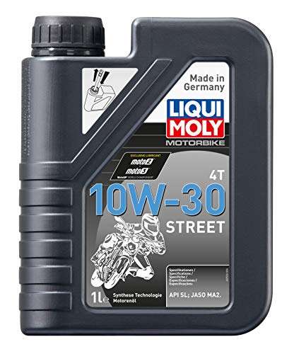 Liqui Moly 1688 - Aceite de motor, 4T, 10W-30, Street, Booklet, 4 l