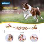 Nobleza - Cuerda de Juguete para Perros 100% Algodón Natural. Calidad Duradera Apto para Todo Tipo Perros - 43cm/16.9in