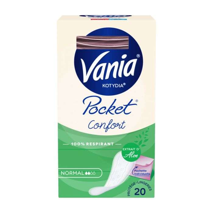 Caja de 20 protegeslips Vania Pocket Confort (envases individuales)