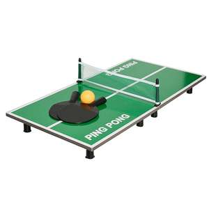 PING PONG Mini mesa de ping-pong con raquetas y red 5 piezas