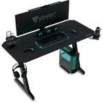 SENSE7 Nomad Basic Mesa Gaming Ergonomicos con Accesorios 120x60 Negra