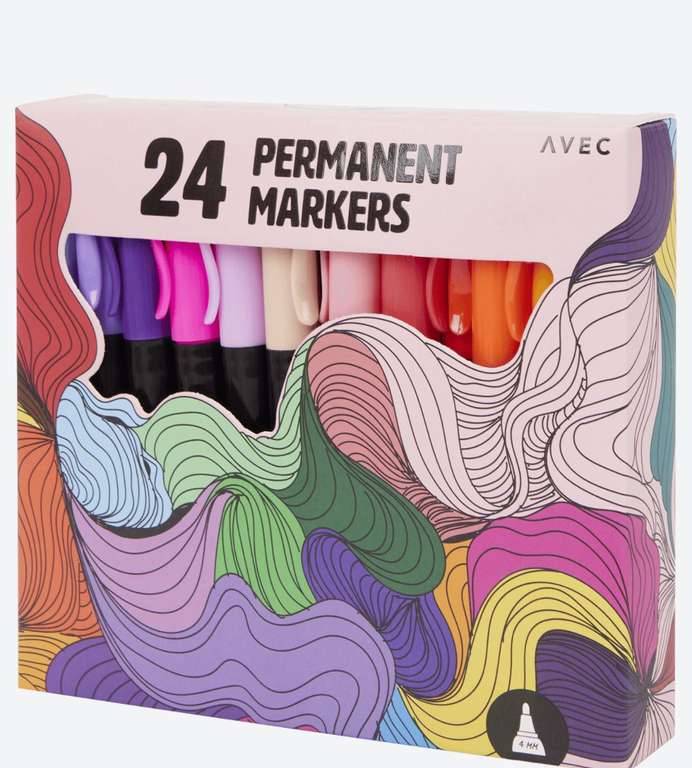 24 marcadores permanentes