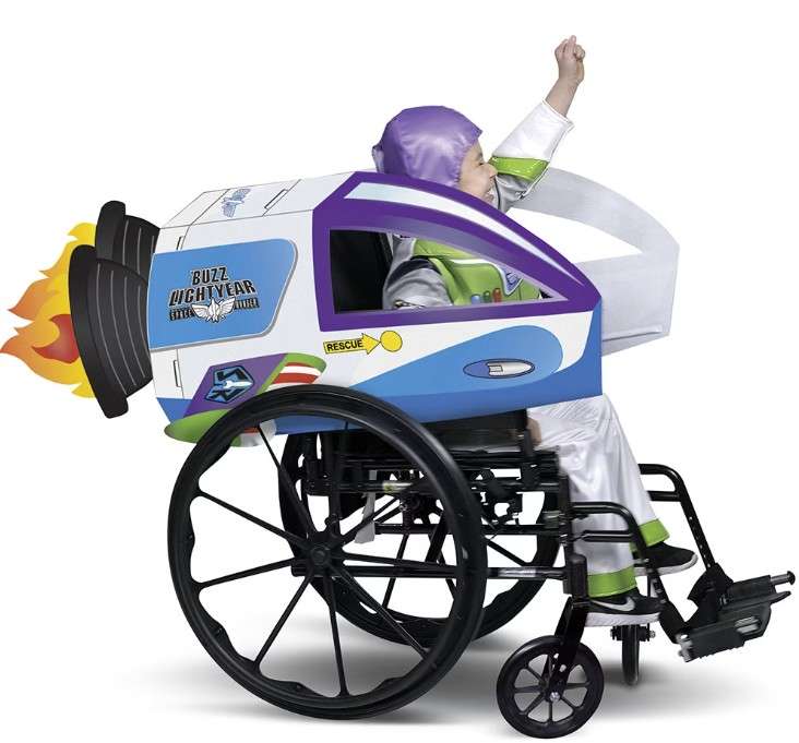 Disfraz Buzz Lightyear adaptable para silla de ruedas para niños