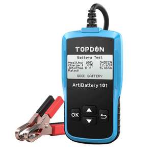 TOPDON-probador de batería de coche AB101, Analizador de cargador automotriz (El 10 de Mayo)