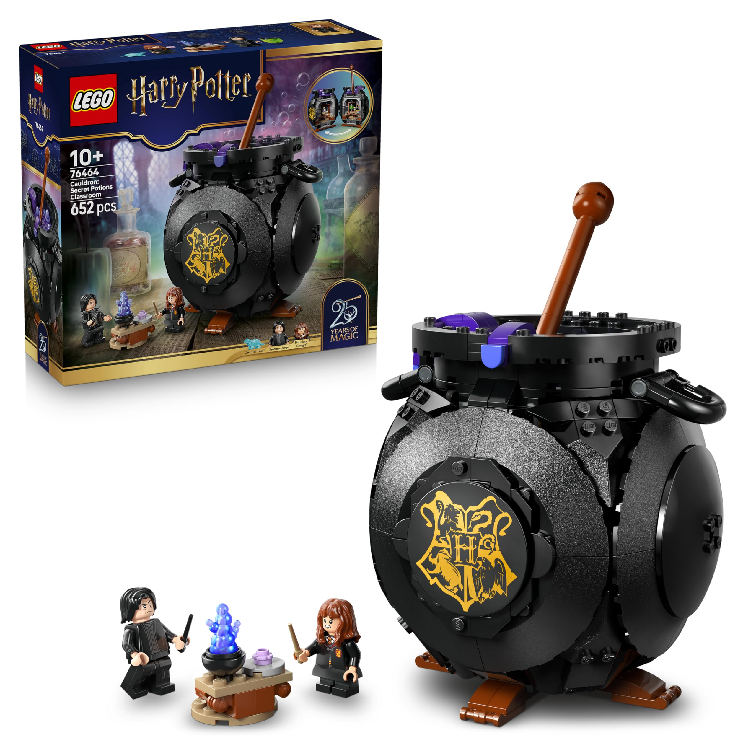 LEGO Harry Potter Caldero Pociones 76464 (652 piezas, minifiguras Snape y Hermione, Patronus translúcido, 10+ años, en Amazon España)