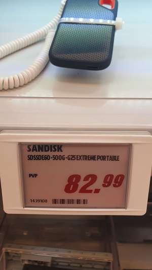 Sandisk Extreme SSD portátil 500gb en Mediamarkt de Marbella