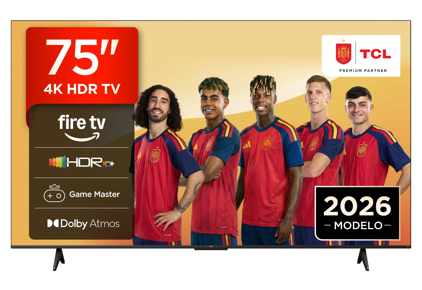 TCL 75V6D Televisor 75 Pulgadas 4K UHD Smart TV, Fire TV, Alexa Integrado, Dolby Vision & Atmos,