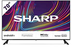 Sharp 70DN6EA TV Android 70" 4K, HDMI 2.1 y sonido 2.1 Harman/kardon con subwoofer