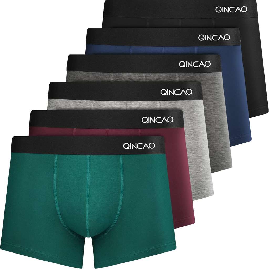 QINCAO Calzoncillos Tipo bóxer para Hombre, Paquete de 6 Unidades