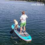 Tabla de Paddle Surf,Sup Hinchable Ultraligero (7.89kg) con Mochila, Bolsa Impermeable, Remo Ajustable, Bomba de Aire Bidireccional