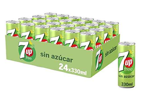 7Up Free Refresco De Lima Limón sin azúcar - Pack de 24 x 330g (Compra Recurrente)