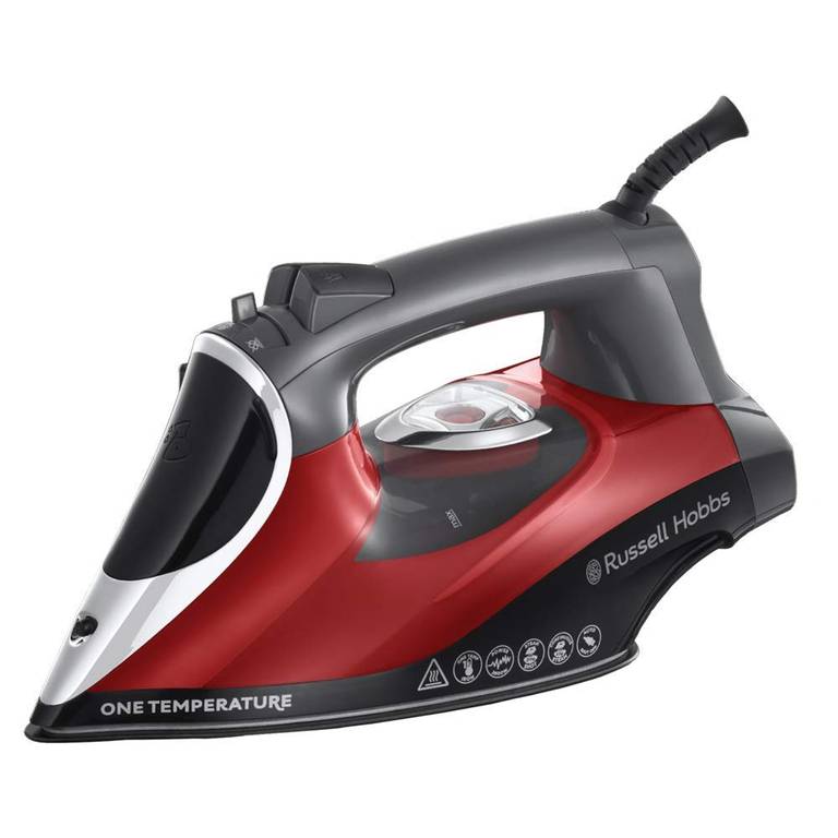 Plancha de Vapor Russell Hobbs One Temperature (Rojo/Negro)