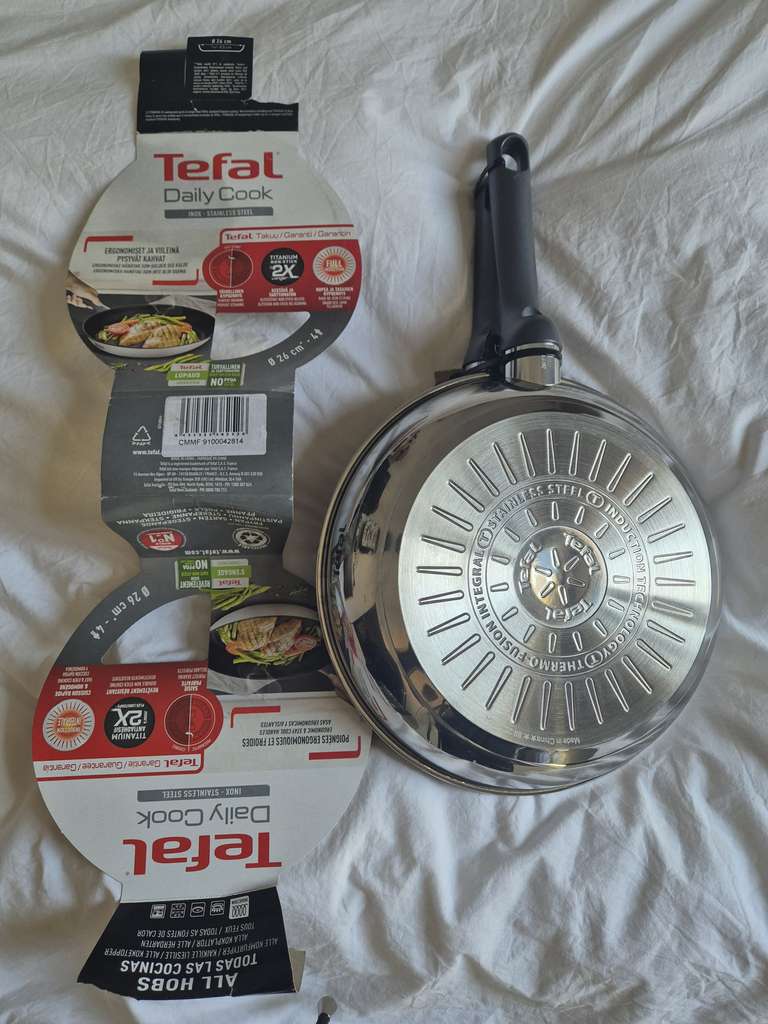 Tefal G713S2A Set de 2 sartenes Daily Cook, tamaño 20-26 cm, color hierro