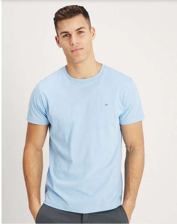 ORIGINAL SS - Camiseta básica - azul claro GANT