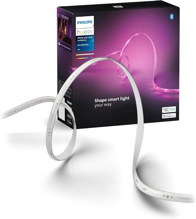 Philips Hue Solo 3M – Tira de luces LED Inteligente (1 x 3 m), tira de luces de colores