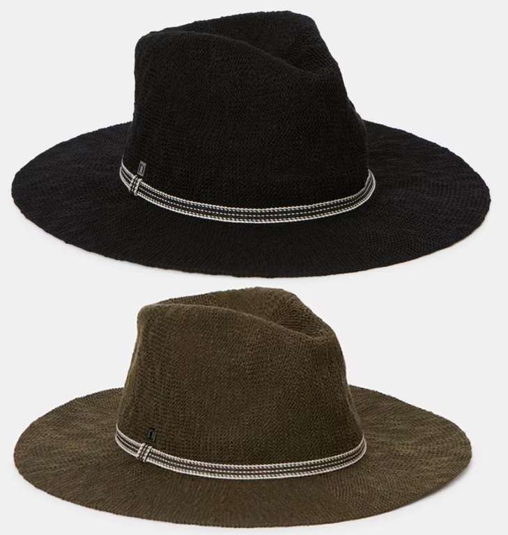 Sombrero fedora de algodón con cinta