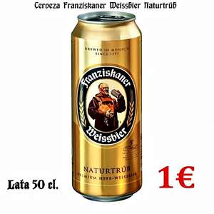 Cerveza Franziskaner Weissbier Naturtrüb lata 50 cl. a 1€