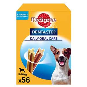 Pedigree Dentastix Snack Dental para la Higiene Oral de Perros Pequeños (1 Pack de 56ud), 0.88 kg.