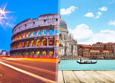 Rumbo a la bella Italia 2 noches en Venecia + 2 en Roma con hoteles con desayuno, vuelos y traslados incluidos