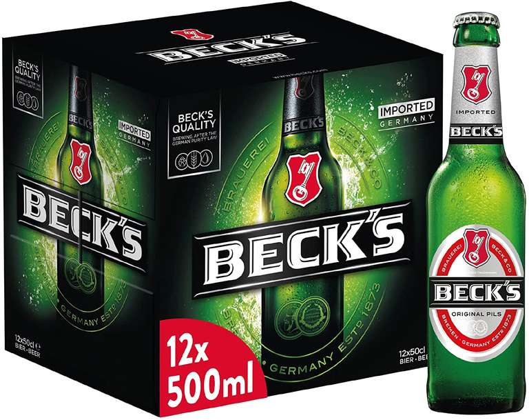 Cerveza alemana Beck's - Pack 12 botellas x 500ml