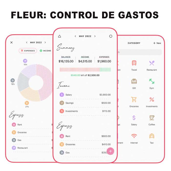 Fleur: Control de Gastos [IOS, Premium de por vida] Alfacast x modo espejo [Android]