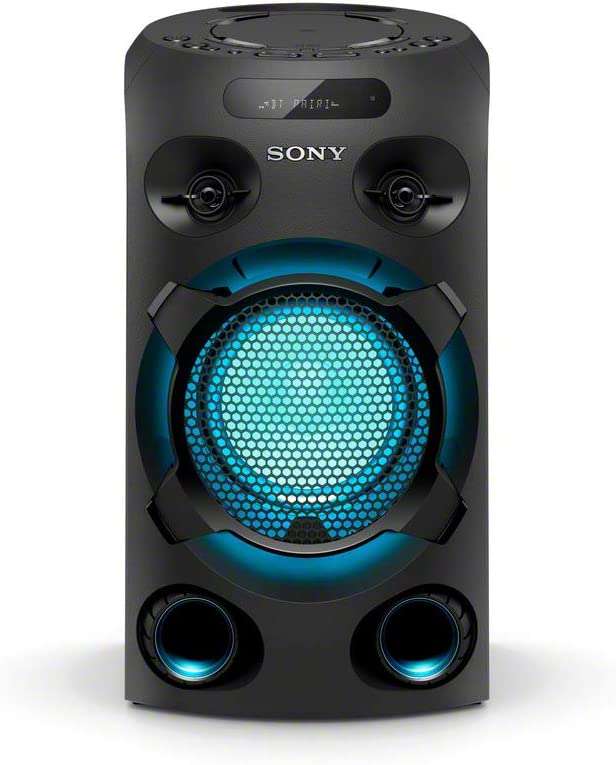 Sony MHC-V02 - Sistema de Audio de Alta Potencia (Bluetooth, Graves de Largo Alcance Jet Bass Booster, luz , Entrada de Guitarra y Karaoke)
