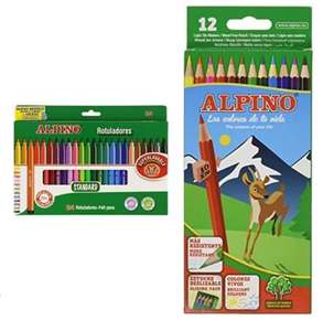 Alpino - Pack 24 unidades rotuladores de colores + 12 lapiceros de colores