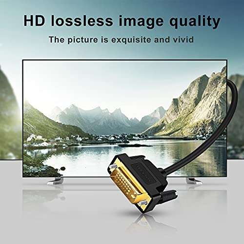 5 metros de cable SOEYBAE DVI a DVI de Alta Velocidad,DVI Dual Link Full HD 1080p, 2560 x 1600 (1,2, 3 y 5 metros)