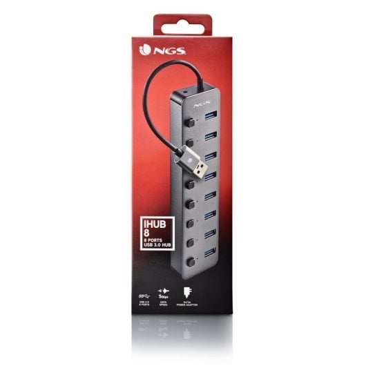 Imagen de Hub USB NGS IHUB8 8 puertos USB 3.