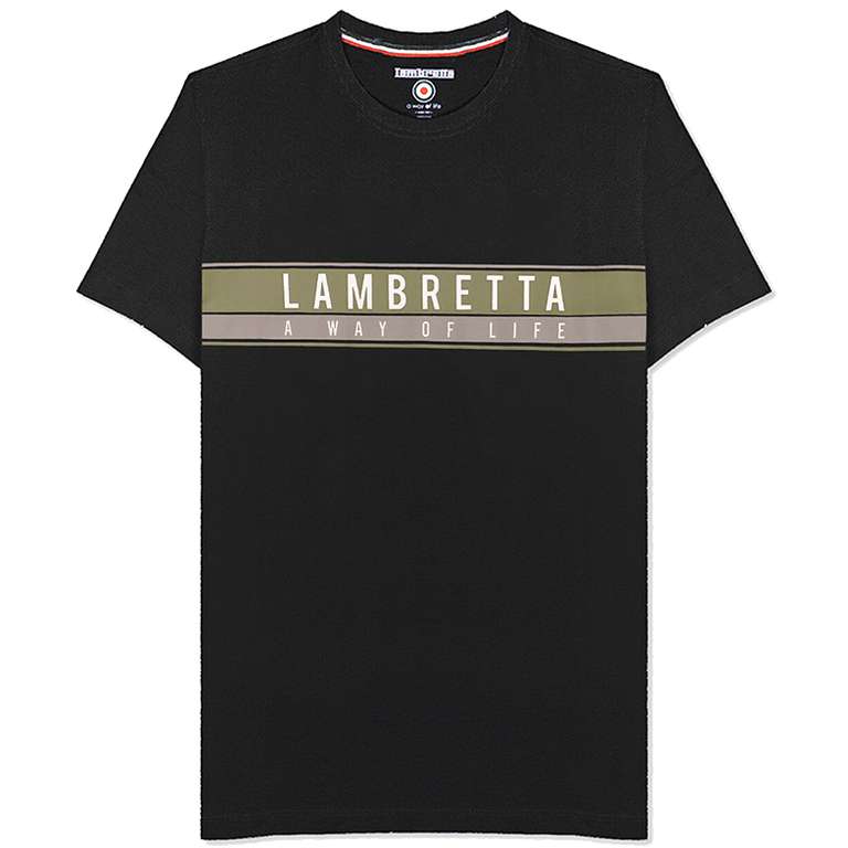 Lambretta Chest Stripe Hombre Camiseta (VARIOS COLORES)